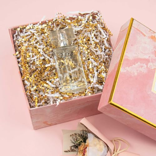 Caleihd 1/2 LB Crinkle Cut Paper Shredded Filler Paper for Gift Baskets Gift Box Confetti Paper Shreds Decoration Stuffing for Birthday, Weddings, Anniversaries, Christmas Wrapping White&Gold - Image 2