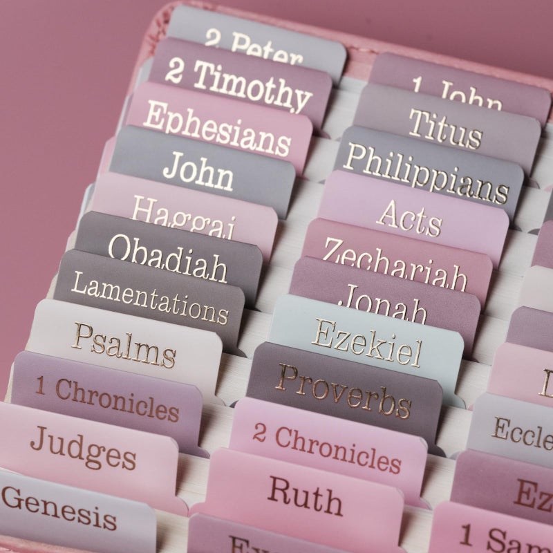 UPAFEXXI-Laminated Bible Tabs with Book Summaries(Gold Foil Embossed Lettering), Bible Tabs for Women and Men, Reposition Large Print Stickers, Easy to Read, 80Chapters Labels for Easy Navigation - Image 5