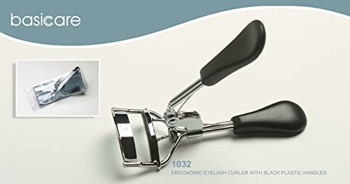 Basicare Professional Chrome Plated Eyelash Curler with NonSlip Plastic Grip Longlasting Lash Curls for All Eye Shapes Lash Curler Includes 2 Additional Rubber Pad Style 1032 - Image 4