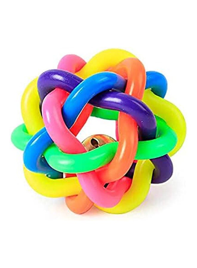 جولدن أروز لعبة مضغ الكرة على شكل جرس منسوجة على شكل حبل ملون للحيوانات الأليفة - Image 1