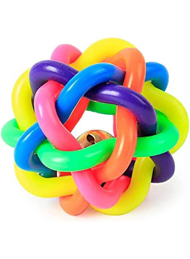 جولدن أروز لعبة مضغ الكرة على شكل جرس منسوجة على شكل حبل ملون للحيوانات الأليفة - Image 3