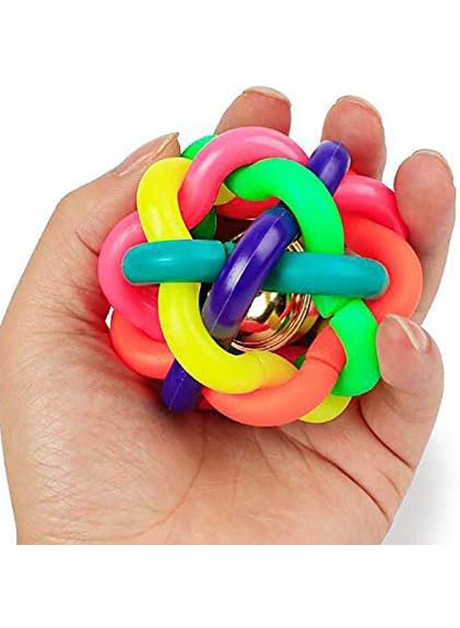 جولدن أروز لعبة مضغ الكرة على شكل جرس منسوجة على شكل حبل ملون للحيوانات الأليفة - Image 2