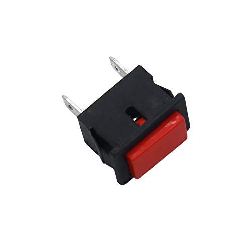Electronicspices Electronic Spices 5 x Mini Red Rectangle Push Button Switch Momentary NO OFF-ON 2 Pins - Image 3
