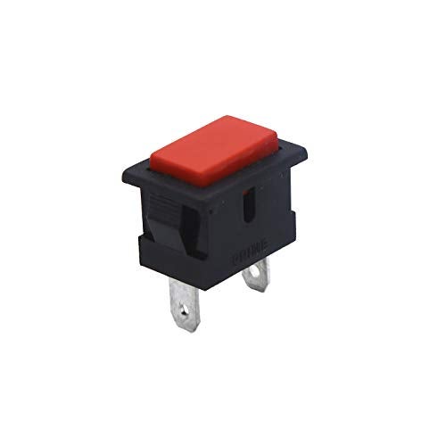 Electronicspices Electronic Spices 5 x Mini Red Rectangle Push Button Switch Momentary NO OFF-ON 2 Pins - Image 2