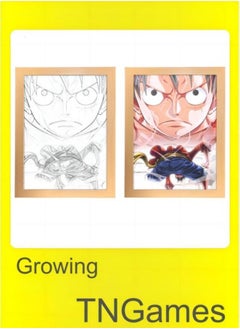 TNGames One Piece :Monkey D. Luffy Light Painting Decorative Table Lamps Night Light Anime Sketch Ideas USB Model 23*17cm  - Image 1