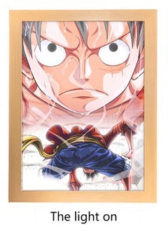 TNGames One Piece :Monkey D. Luffy Light Painting Decorative Table Lamps Night Light Anime Sketch Ideas USB Model 23*17cm  - Image 3