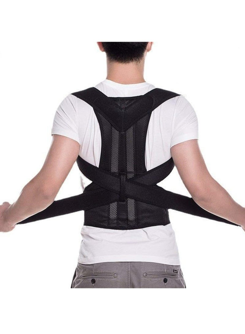 أوللاي حزام دعم الظهر ومصحح الموقف للرجال - كورسيت قطني العظام ودعم العمود الفقري للتخفيف من الألم ومواءمة الموقف ودعم الظهر - Image 3