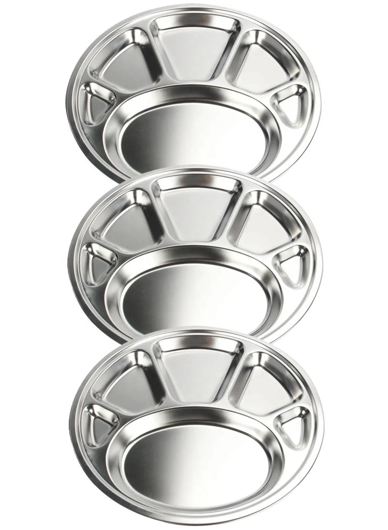 Queen 3 Stainless Steel Tray Divided Into 6 Compartments - Image 1