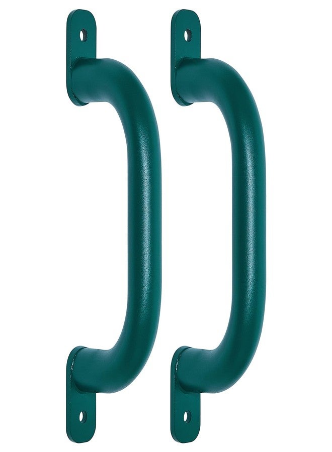 Purife 2 Pack 10'' Playground Accessories Handles Green, Outdoor Playset Grab Handles, Swing Set Hardware Kit Handles, Kids Grab Bar for Playhouse,Treehouse, Jungle Gym - Image 2