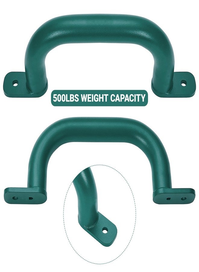 Purife 2 Pack 10'' Playground Accessories Handles Green, Outdoor Playset Grab Handles, Swing Set Hardware Kit Handles, Kids Grab Bar for Playhouse,Treehouse, Jungle Gym - Image 4