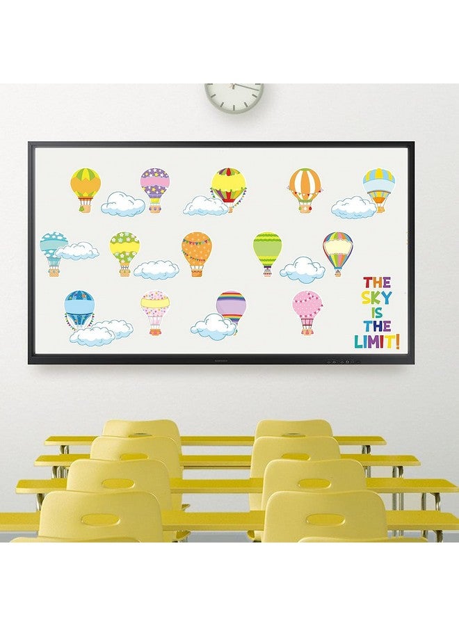 BeYumi 65Pcs Hot Air Balloon Cloud Classroom Bulletin Board Decoration Set Colorful Accents Cutouts Name Tags Labels Teacher Student Back To School Party Supplies For Elementary Preschool Kindergarten - Image 5