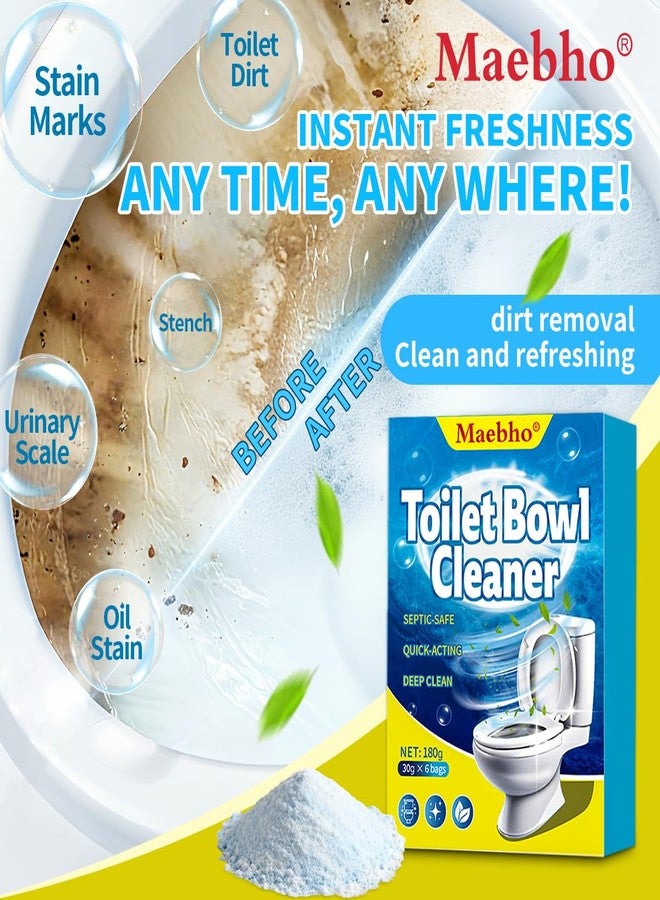 Maebho Toilet Cleaner Foam- Self Activating Cleaning Powder, Septic-Safe Powerful Foaming Toilets Bowls Cleaner, Deep Cleaning (6 Bags Each 30g) - Image 2