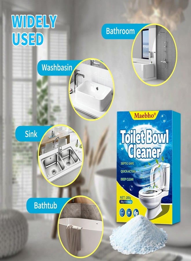 Maebho Toilet Cleaner Foam- Self Activating Cleaning Powder, Septic-Safe Powerful Foaming Toilets Bowls Cleaner, Deep Cleaning (6 Bags Each 30g) - Image 4