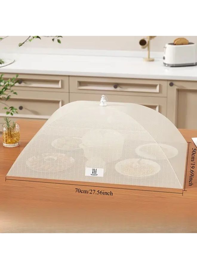 Round Collapsible Fly Screen Reusable Food Protection Cover Easy Clean Space Saving PVC Home Outdoor Use - Image 1
