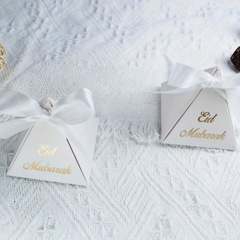 Elegant 10pcs Eid Gift Boxes White Islamic Party Favors for Ramadan Celebrations - Image 4