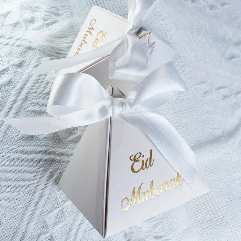 Elegant 10pcs Eid Gift Boxes White Islamic Party Favors for Ramadan Celebrations - Image 2