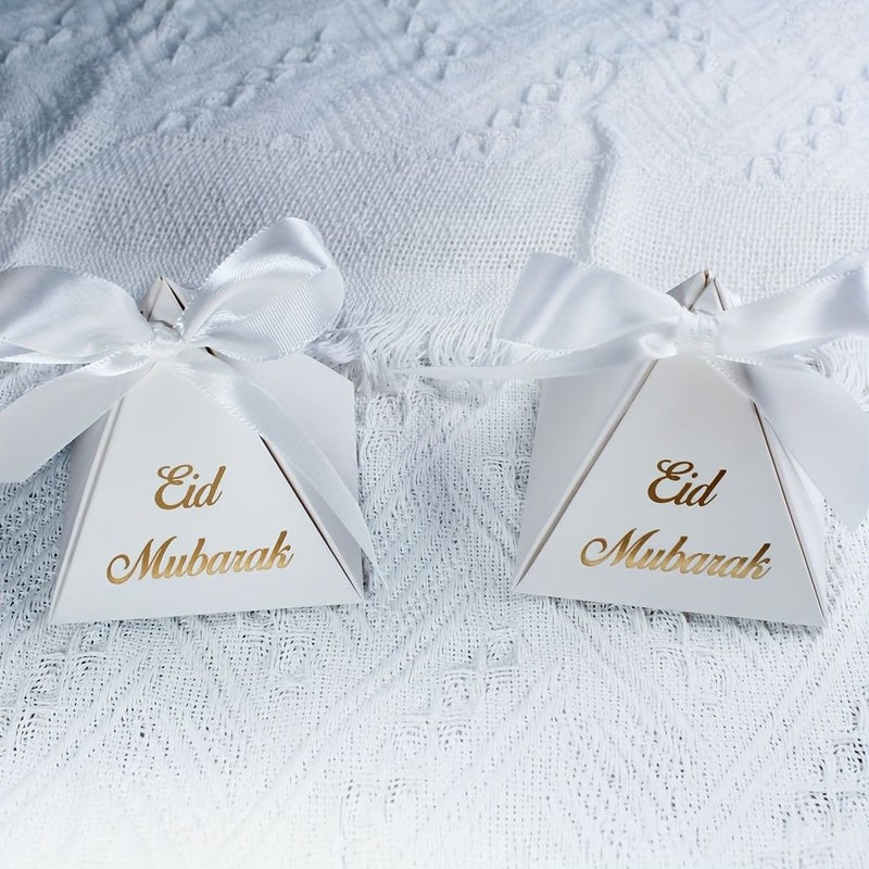 Elegant 10pcs Eid Gift Boxes White Islamic Party Favors for Ramadan Celebrations - Image 5