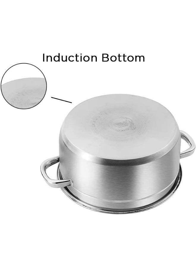 VINOD Bremen Stainless Steel Saucepot with Glass Lid, 1 Litre, 14 cm | 2.5mm Thick Base | Riveted Handle | Induction & Gas Base | Silver - Image 4