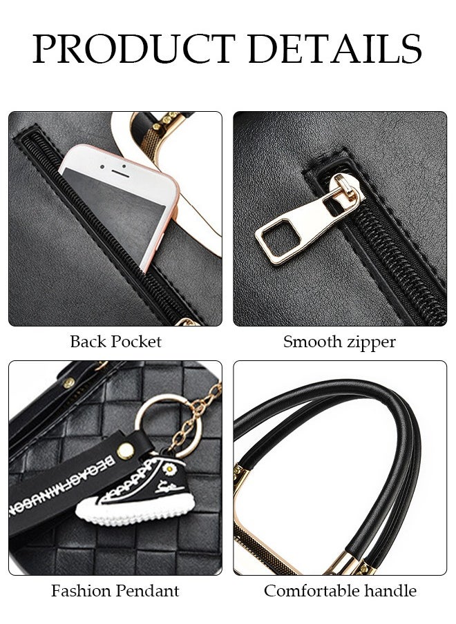 DUNISO Women's Vintage Tote Bag Handbags Faux Leather Shoulder Bag Ladies Fashion Designer Satchel Crossbody Bag with Detachable Strap for Ladies  - Image 5