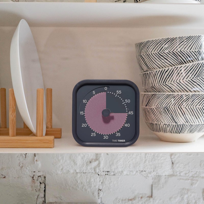 Time Timer MOD Home - Metallic Series - Individual Sized 60 Minute Visual Countdown Timer for ADHD, Adults, Students, and Pomodoro with Silent Operation (Metallic Storm) - Image 3