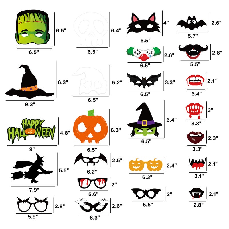 Moon Boat 62PCS Halloween Party Decorations Set - Hallowmas Photo Booth Props Banner Balloons Pom Poms Hanging Swirls Spider Pumpkin Ornaments Supplies - Image 4