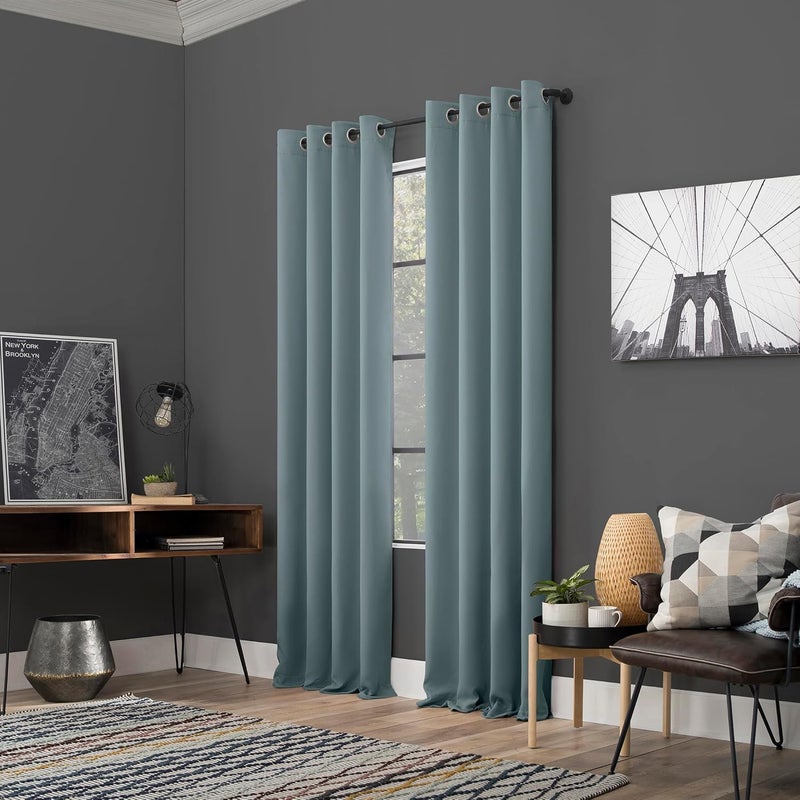 صن زيرو حزمة من 2 ألواح ستائر Soho عالية الكفاءة في استهلاك الطاقة ومانعة للضوء، مقاس 54" × 96"، لون معدني - Image 5