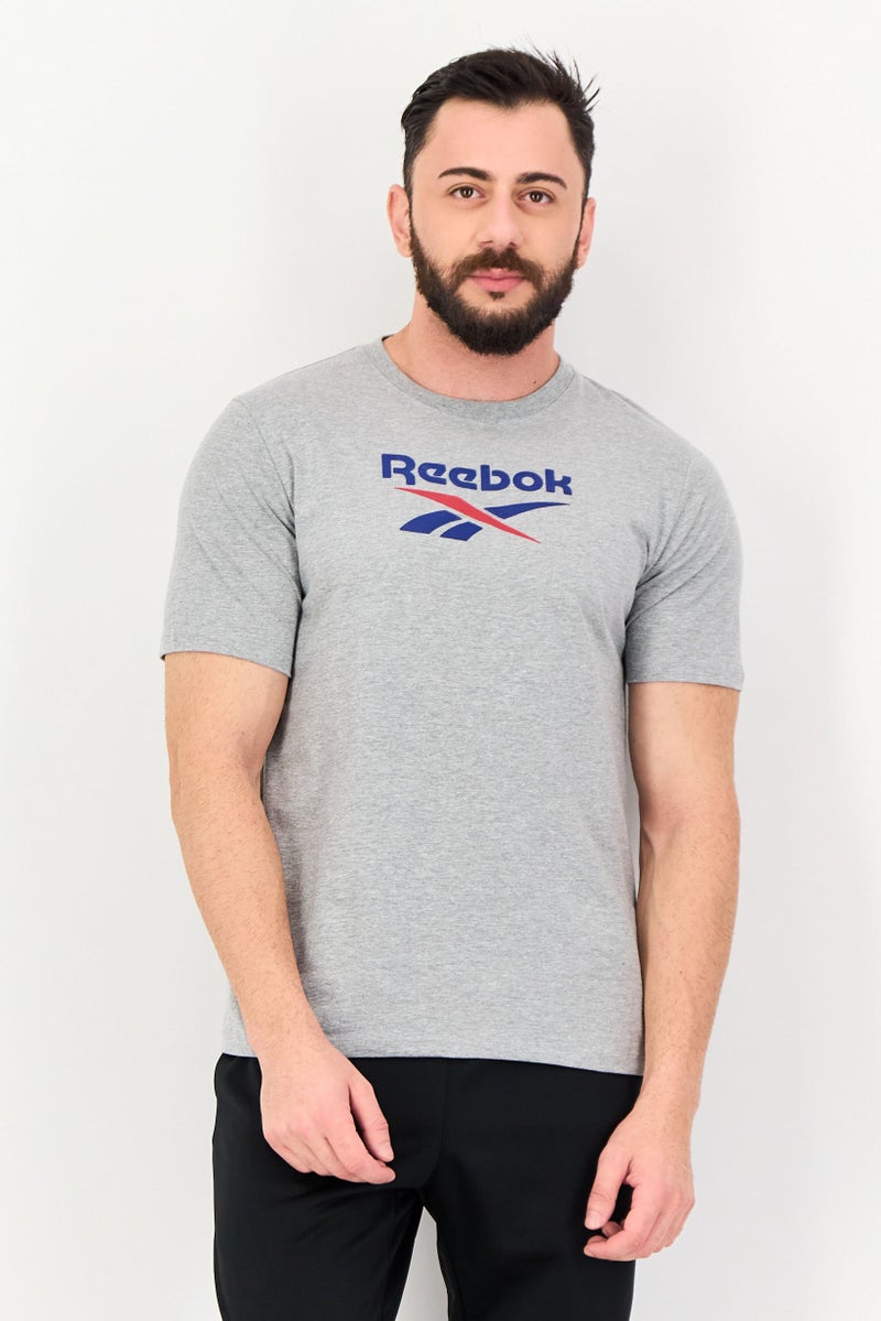 Reebok Men Sportswear Fit Short Sleeve Outdoor T-Shirt, Grey - Image 1