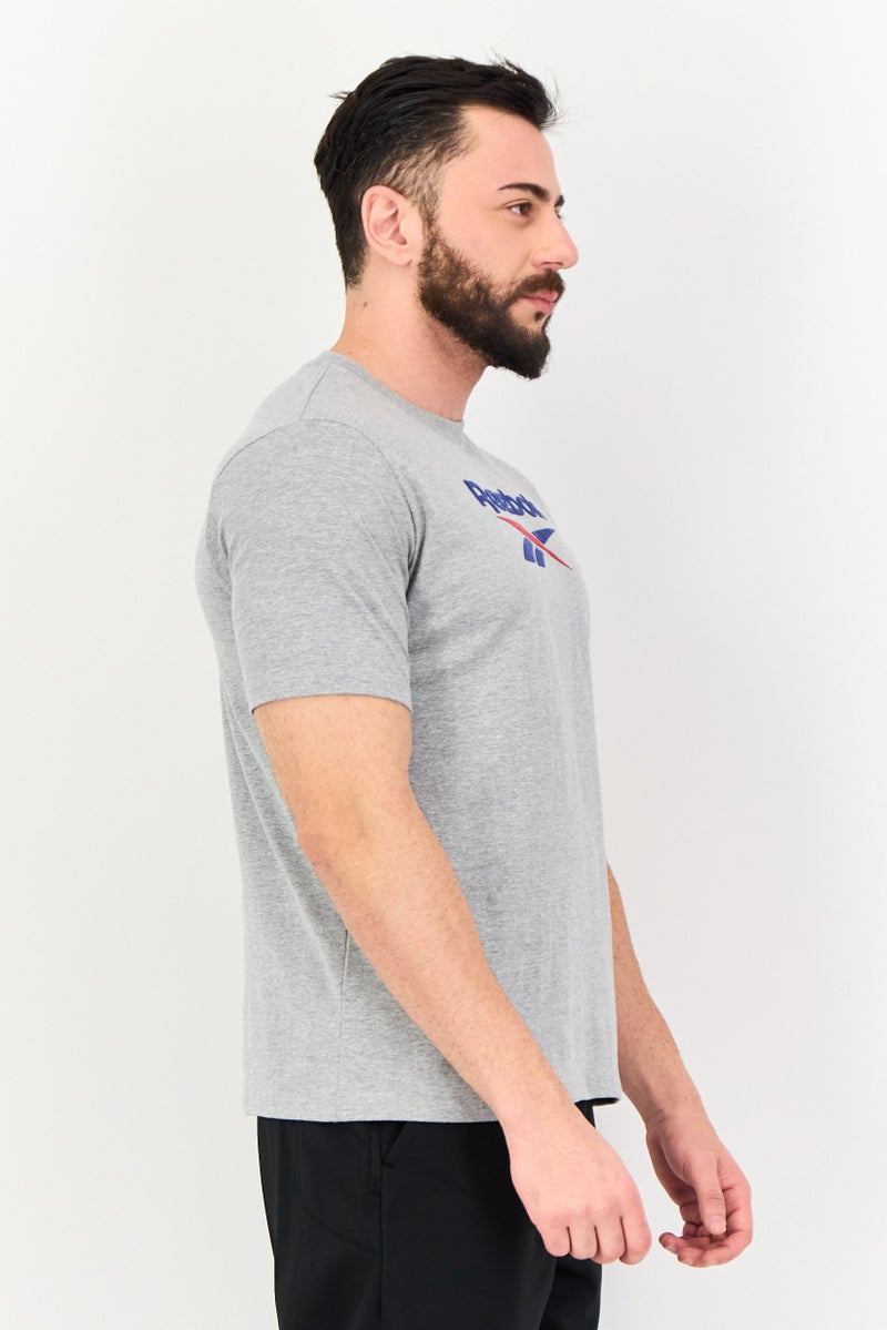 Reebok Men Sportswear Fit Short Sleeve Outdoor T-Shirt, Grey - Image 2