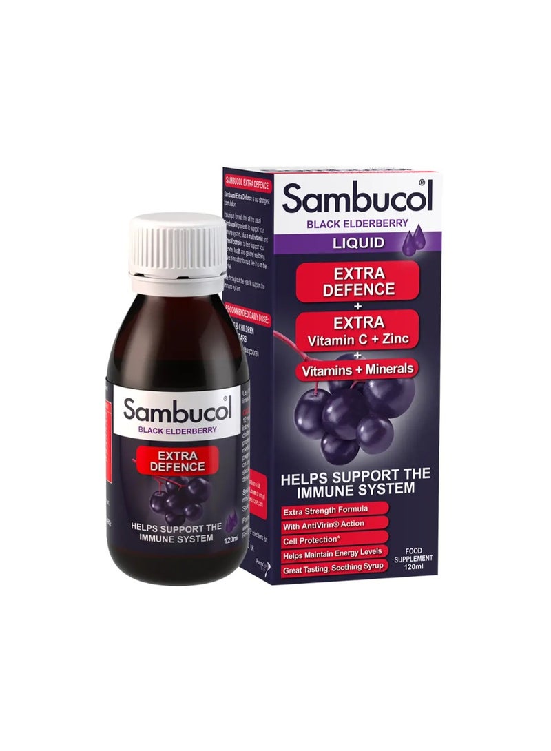 Sambucol Black Elderberry, Vitamin C & Zinc 120 ml Liquid - Image 2