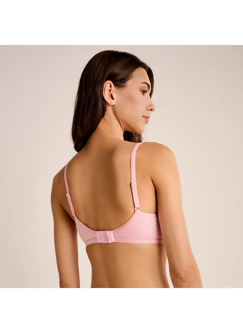 سبلاش فيڤ Adjustable Strap Bra with Hook and Eye Closure
