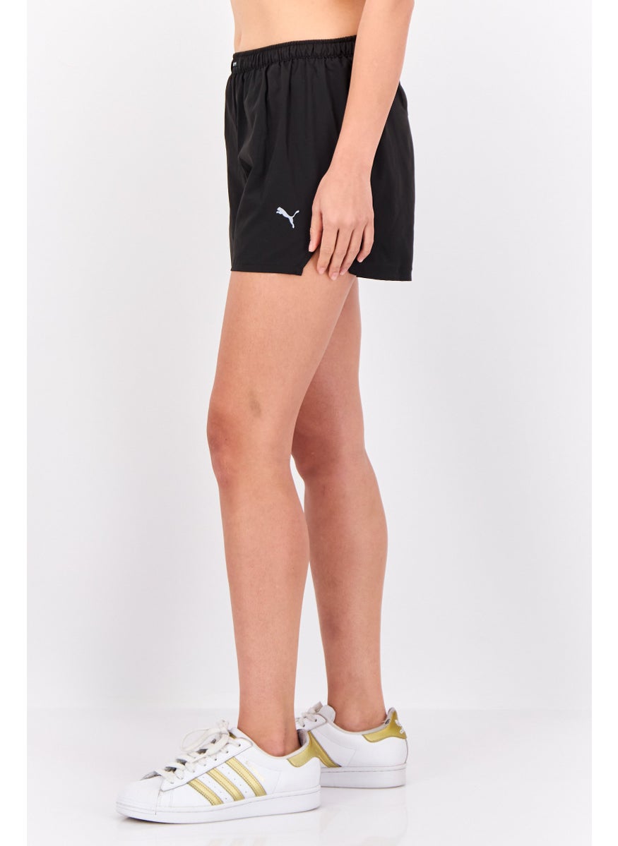 PUMA Women Sportswear Fit Drawstring Training Shorts, Black/White  - Image 4