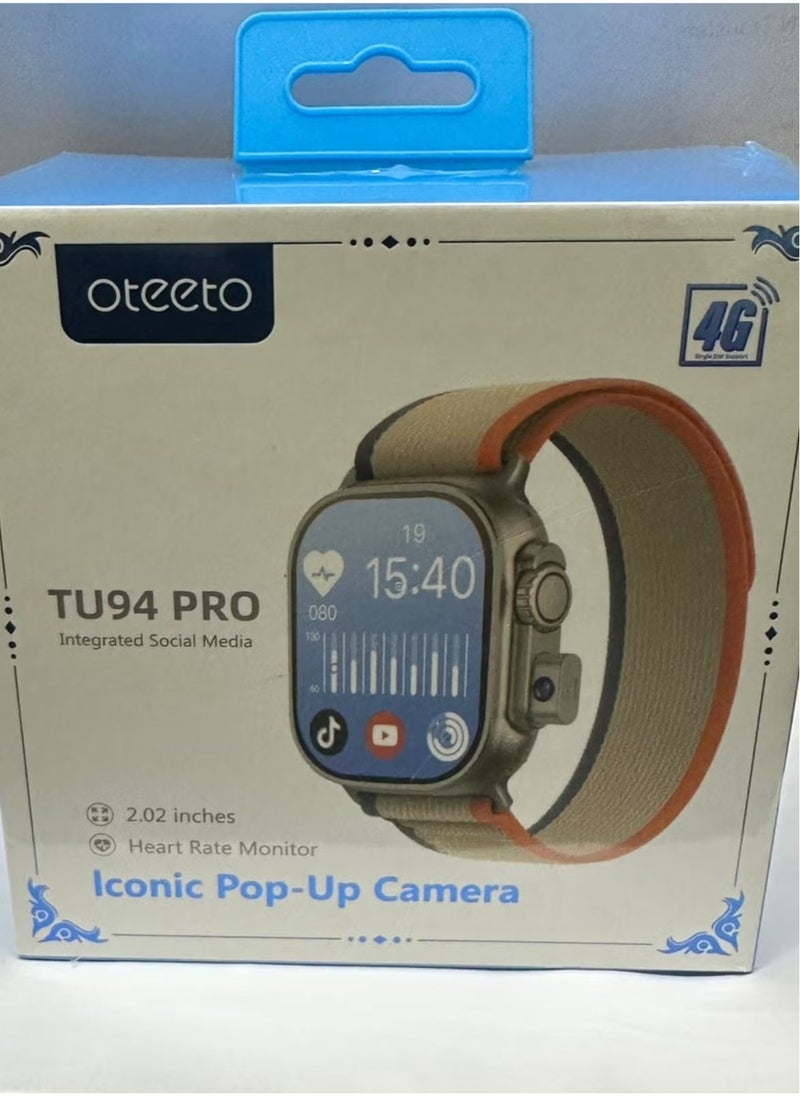 ELTRAZONE TU94 Pro 4G Android Smart Watch – Stylish Smartwatch with SIM Slot, Dual Straps, and Multi-Application Support for Men and Women - Image 4
