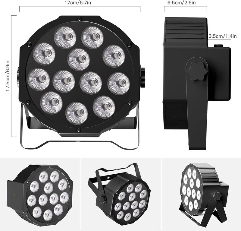 HOLDLAMP Rechargeable Par Lights, RGBW LED Uplights Battery Powered Stage Light, Par Can DJ Lights Sound Activated with Remote  DMX Control for Festival Party Event Wedding Bar. - Image 5