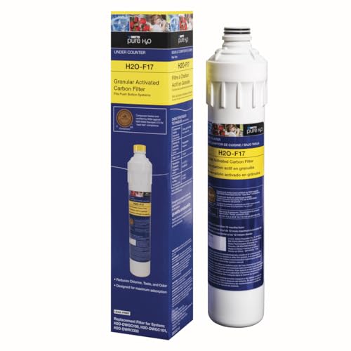Watts Premier H2O-F17 Pure H2O GAC Carbon Filter Replacement for H2O-DWGC100, H2O-DWGC101, H2O-DWRO300 Under Counter Water Filtration Systems, Push Button Design - Image 4