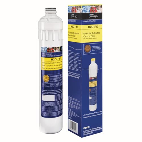 Watts Premier H2O-F17 Pure H2O GAC Carbon Filter Replacement for H2O-DWGC100, H2O-DWGC101, H2O-DWRO300 Under Counter Water Filtration Systems, Push Button Design - Image 5