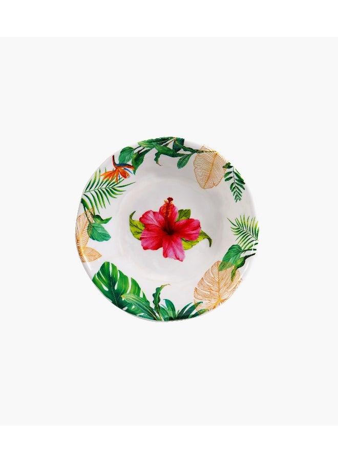 Roomours Flower 18 cm Bowl Melamine Red Color 1 Pieces 