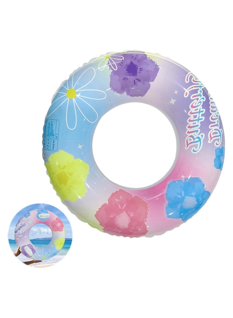 SOLARAE Pool Inflatables Swim Ring for Kids, Cute Animal Rubber Ring, Pool Floats, Summer Outdoor Fun Beach Party Swim Ring Water Sport Gift for Boys Girls, Beach, Pool, Park, Lake, for 5-9 Years Old - Image 1