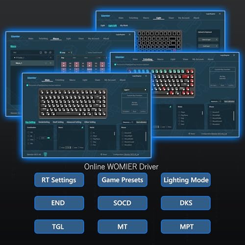 Womier SK75 TMR/HE Hall Effec Keyboard 75%, Wireless Mechanical Keyboard Rapid Trigger Custom Magnetic Switch Keyboards with 8000 Hz Hot Swap, BT/2.4G/USB-C with Mac Windows Linux (Aluminum) - Image 4