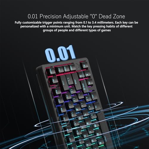 Womier SK75 TMR/HE Hall Effec Keyboard 75%, Wireless Mechanical Keyboard Rapid Trigger Custom Magnetic Switch Keyboards with 8000 Hz Hot Swap, BT/2.4G/USB-C with Mac Windows Linux (Aluminum) - Image 2