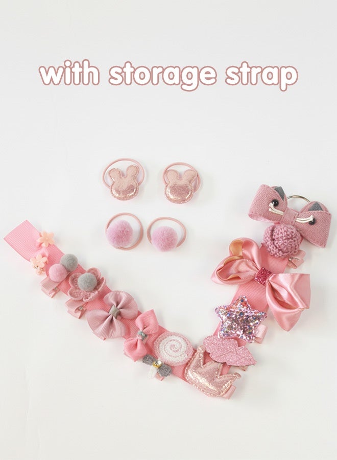 Sharpdo 18-Pieces Baby Girl Accessories, Baby Gifts Set with Flower Hair Ties and Hair Pins for Little Girls Birthday, Party, Daily Wear - Image 4