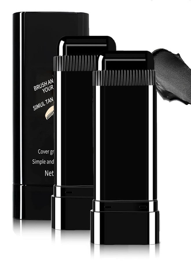 SIQULIX New Hair Color Comb Stick, Waterproof and Sweat-Proof Instant Hair Dye Stick Grey Hair Coverage for Men & Women, Easy Application (BLACK). (2, Pack Of 2) - Image 1