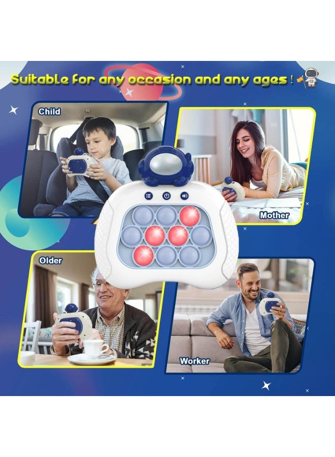 Fast Push Game, Handheld Game Console Fidget Toys Bubble Kids Game, Light up Push Game Kids Toys for Ages 3-12, Handheld Puzzle Game for Kids Gift for Boys Girls (Blue Astronaut)  - Image 5