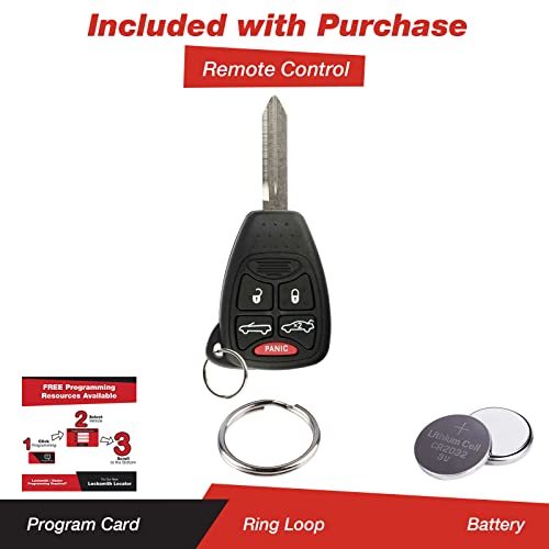 KeylessOption Keyless Entry Remote Key Fob for Chrysler Sebring (OHT692427AA, OHT692713AA) - Image 2