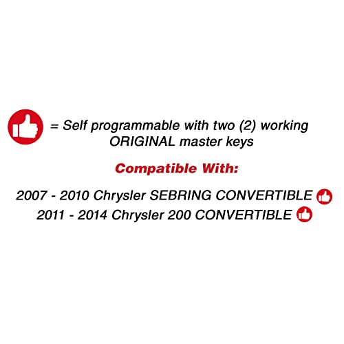 KeylessOption Keyless Entry Remote Key Fob for Chrysler Sebring (OHT692427AA, OHT692713AA) - Image 4