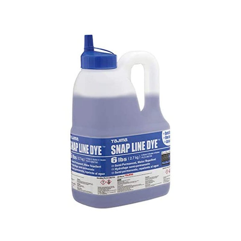 Tajima Tajima Marking Chalk  Dark Blue 6lbs 27kg Semi Permanent SnapLine Dye with Durable Bottle  EasyFill Nozzle  PLC3DB2700 