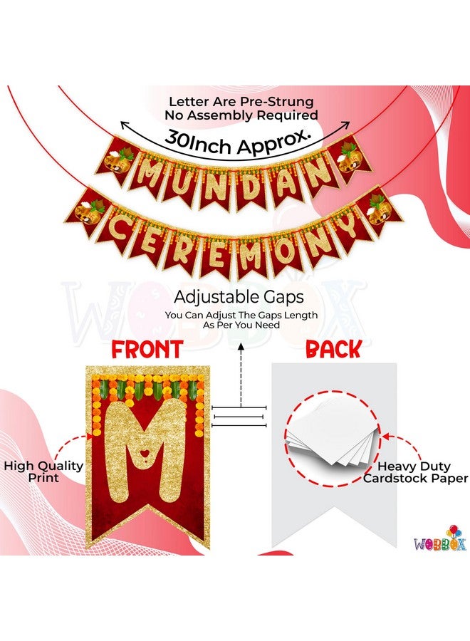 Wobbox My First Hair Cut Banner, Mundan Ceremony Banner, Mundan Ceremony Decoration Items (FP4606) - Image 3