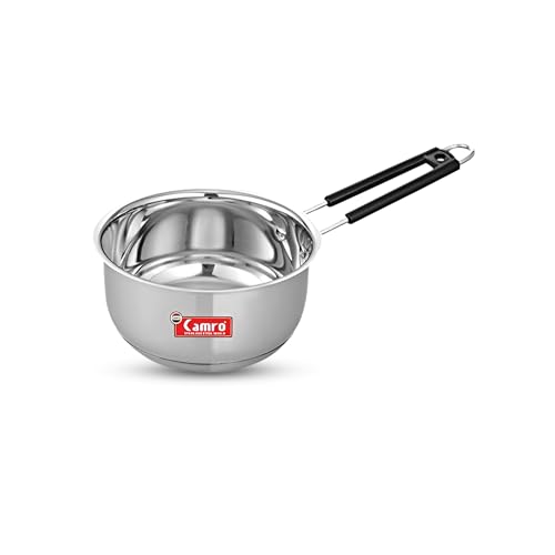 Camro Sauce Pan for Tea 1.1 Liters | Saucepan Induction Base | Sauce Pan Stainless Steel | Induction Bottom | Gas Stove Compatible | Tea, Milk Boiler with Handle - Image 1