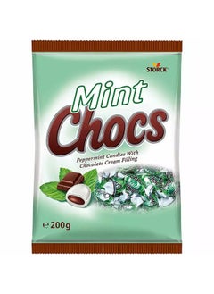 Storck Mint Chocs Peppermint Candies with Chocolate Filling, 200 gm