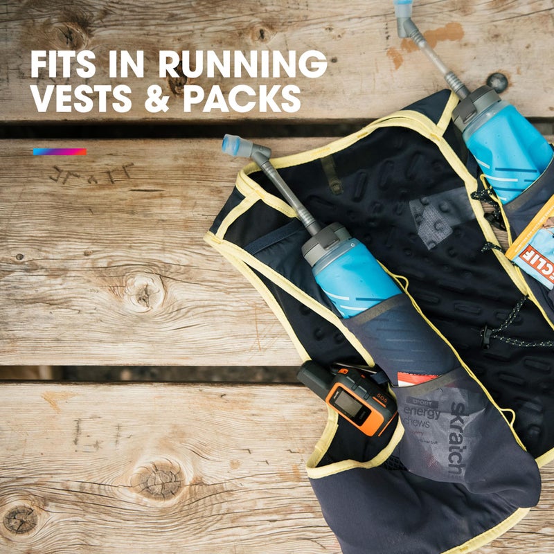 HydraPak UltraFlask Speed 500ml 2-Pack - Collapsible Soft Flask Water Bottle for Hydration Vests and Running Packs with Easy Open Cap (500 ml/17 oz), Malibu Blue - Image 3