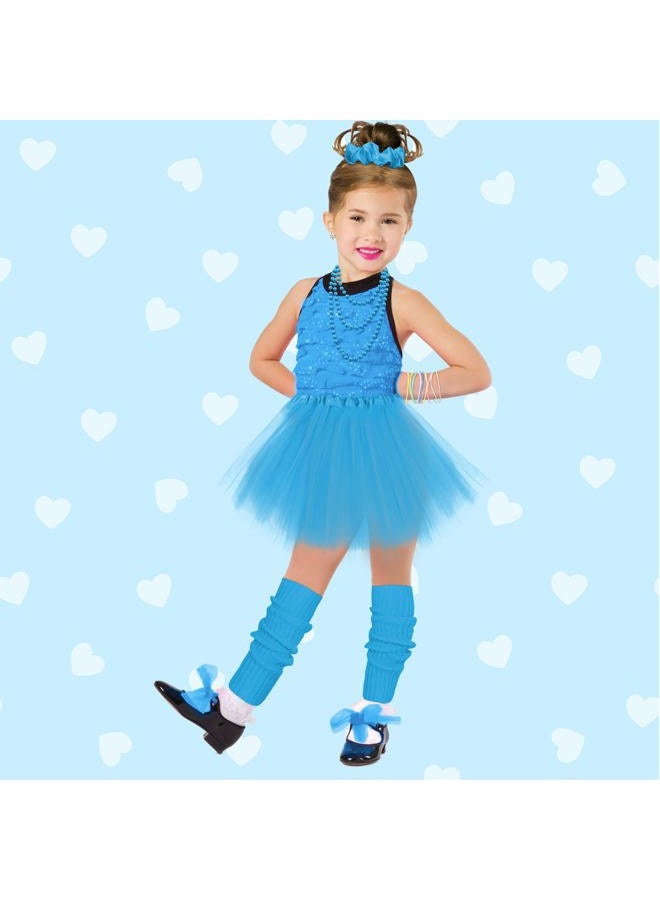 CICOCI 80s Costume Accessories Kids 80s outfits Set TUTU Skirt For Girls 80's Jelly Bracelets Leg Warmers Set - Image 5